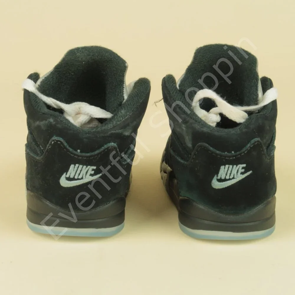 Nike Air Jordan 5 Retro OG TD Size 4C Black Metallic Reimagined Shoes HF3977-001